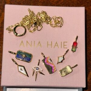 Ania Haie 14k GoldPlated Adjustable Necklace with 7 Gorgeous Charms